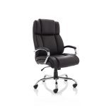 heavy duty office chair in black leather