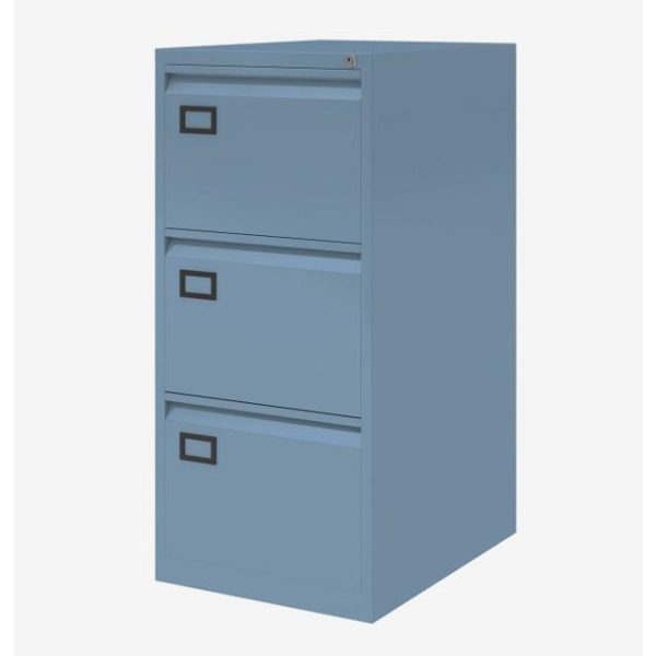 Office Filing Cabinet A Range 3 Drawer Blue - Image 3