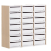 lockable pigeon holes with 21 compartments. light wood carcass with steel doors and post slot