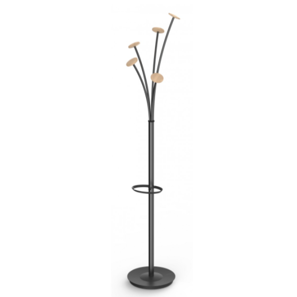 Coat Stand Fayre Black / Light Wood - Image 2