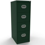 green filing cabinets with 4 drawers
