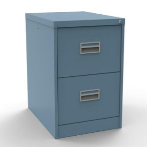 pastel blue filing cabinet with 2 drawers