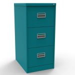 verdi gris filing cabinet with 3 drawers