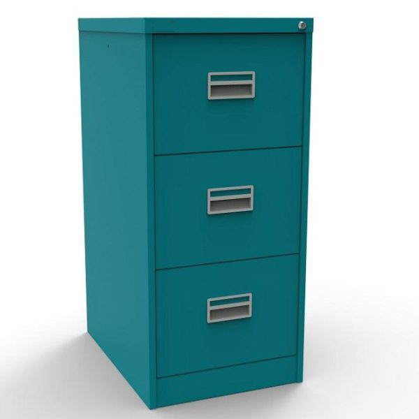 verdi gris filing cabinet with 3 drawers
