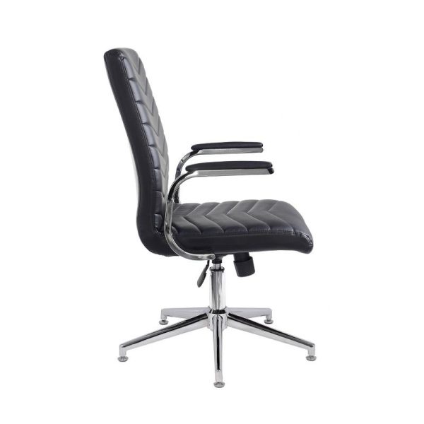 High Back Managers Office Chair Matrix Black Leather - Image 5