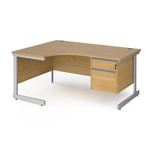 Ergonomic Desk Maine With Two Drawer Pedestal - Image 9