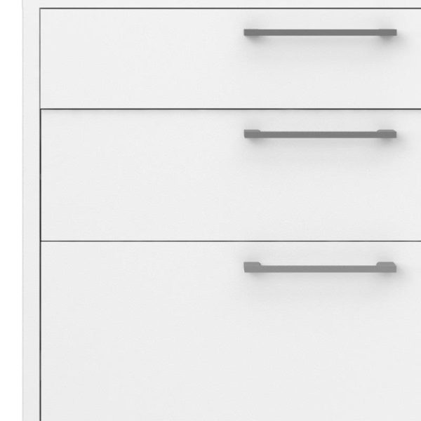 Alexis Office Storage Unit With Cupboard and 2 Shelves, 2 Drawers And 2 File Drawers White - Image 4