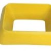yellow plastic office recycling bin ring top