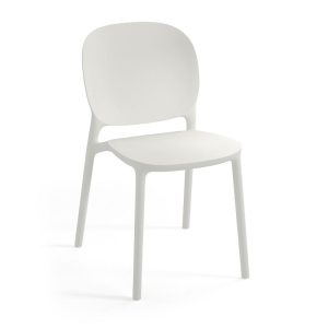 Florence Sustainable Chair No Arms White