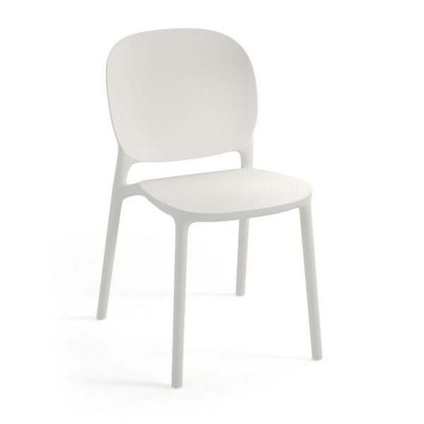 recycled chair white no arms