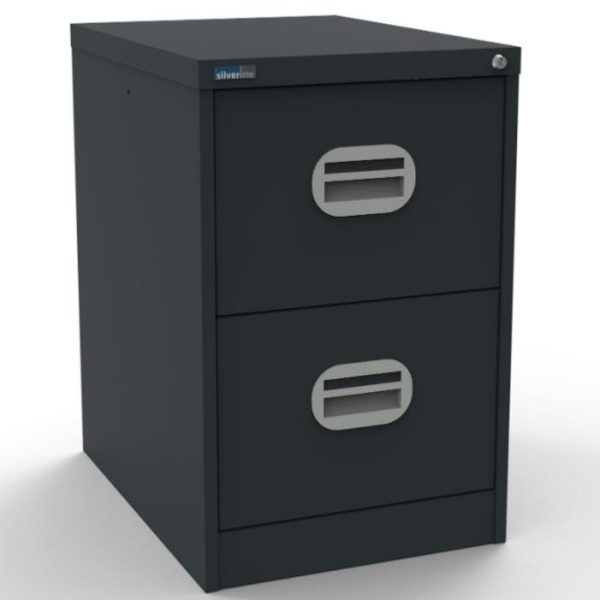 Office Filing Cabinet Connect 2 Drawer Anthracite