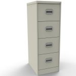 filing cabinet almond white with 4 drawers