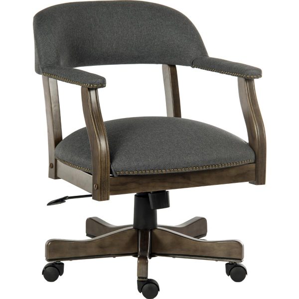 office captains chair in grey fabric