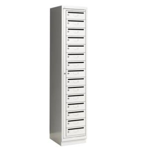 Lockable post locker metal with 15 compartments
