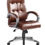 brown leather office chair