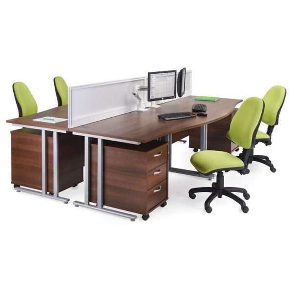 Office Straight Desk 1800 Cantilever Frame With 2 And 3 Drawer Pedestal Work 25 - Image 2