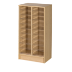 20 space pigeon hole unit in beech. 2 x 10, 2 column pigeon holes
