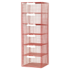 wire pigeon hole unit red with 6 compartments