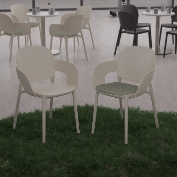Florence Sustainable Chair With Arms Dove Grey - Image 5