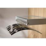 wall mounted coat rail with chrome hangers