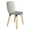 cafe chair white with wooden spindle legs