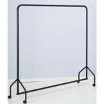 black mobile coat rail with no hangers