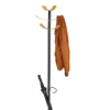 coat stand with wooden hooks and black stem