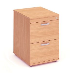 2 drawer office desk pedestal beech