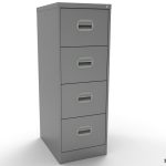 4 drawer silver office filing cabinet