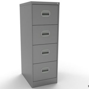 4 drawer silver office filing cabinet