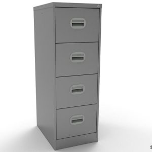 4 drawer silver office filing cabinet