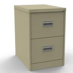 cream filing cabinet with 2 drawers