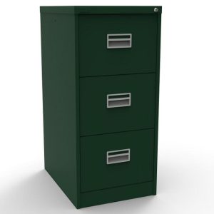 green 3 drawer office filing cabinet