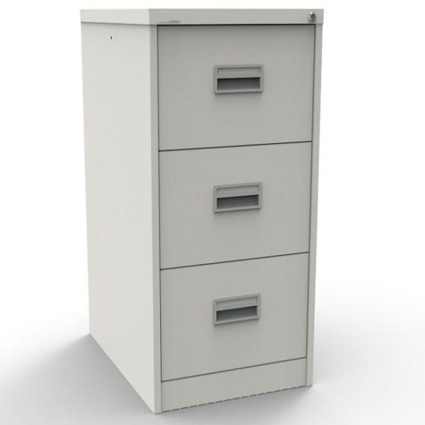 white 3 drawer office filing cabinet