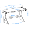 line drawing of home office desk