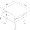 line drawing of a lamp table