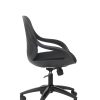 side view of black mesh back office chair