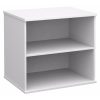 desk high office bookcase with 1 shelf white