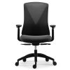 black office chair with mesh back