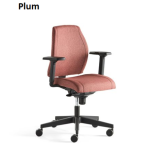 office chair with plum fabric