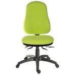 office chair in lime green fabric with black base
