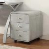 Grey wood 3 drawer office desk pedestal