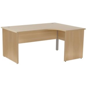 Radial office desk beech