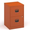 home office filing cabinet 2 drawer orange