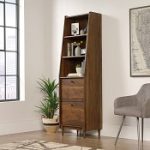 walnut bookcase and cuboard