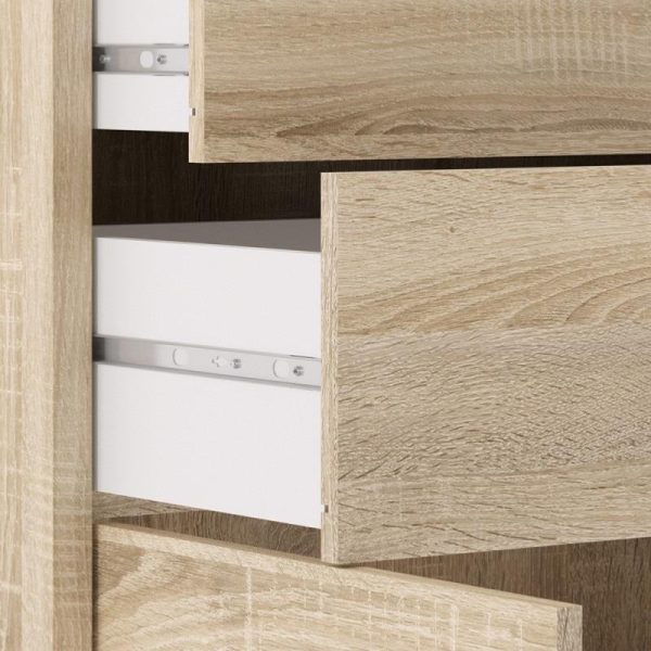 close up of pedestal drawers open