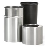 Office recycling with silver with black liner