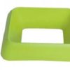 lime green plastic office recycling bin lid
