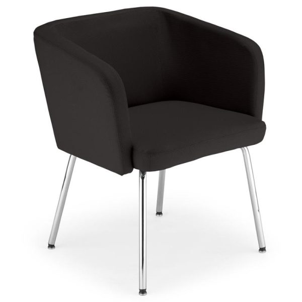 reception tub chair black fabric