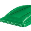 green plastic swing lid for office recycling bins